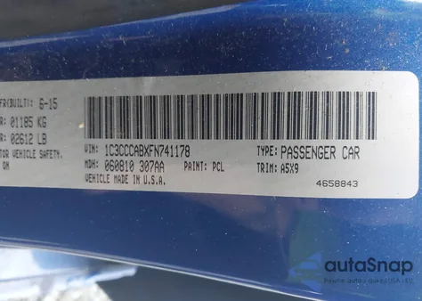 2015 Chrysler 200 Limited from USA, damaged, VIN 1C3CCCABXFN741178